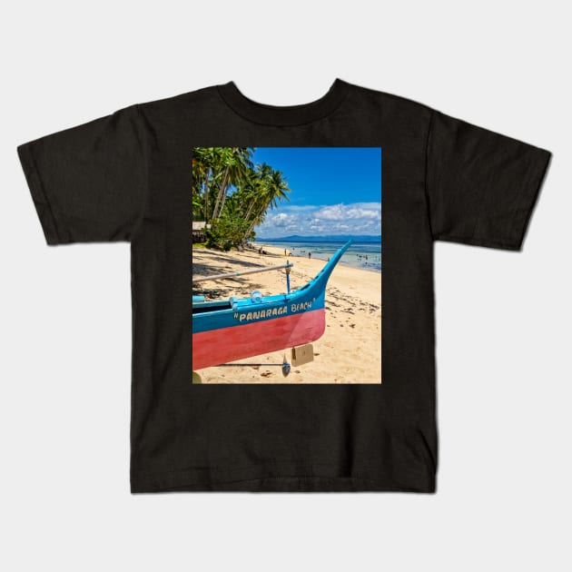 Panaraga Beach, Barobo, Surigao del Sur, Mindanao, Philippines Kids T-Shirt by Upbeat Traveler